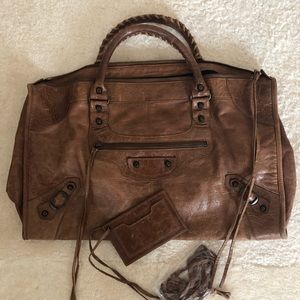 2006 Balenciaga caramel work bag excellent chèvre